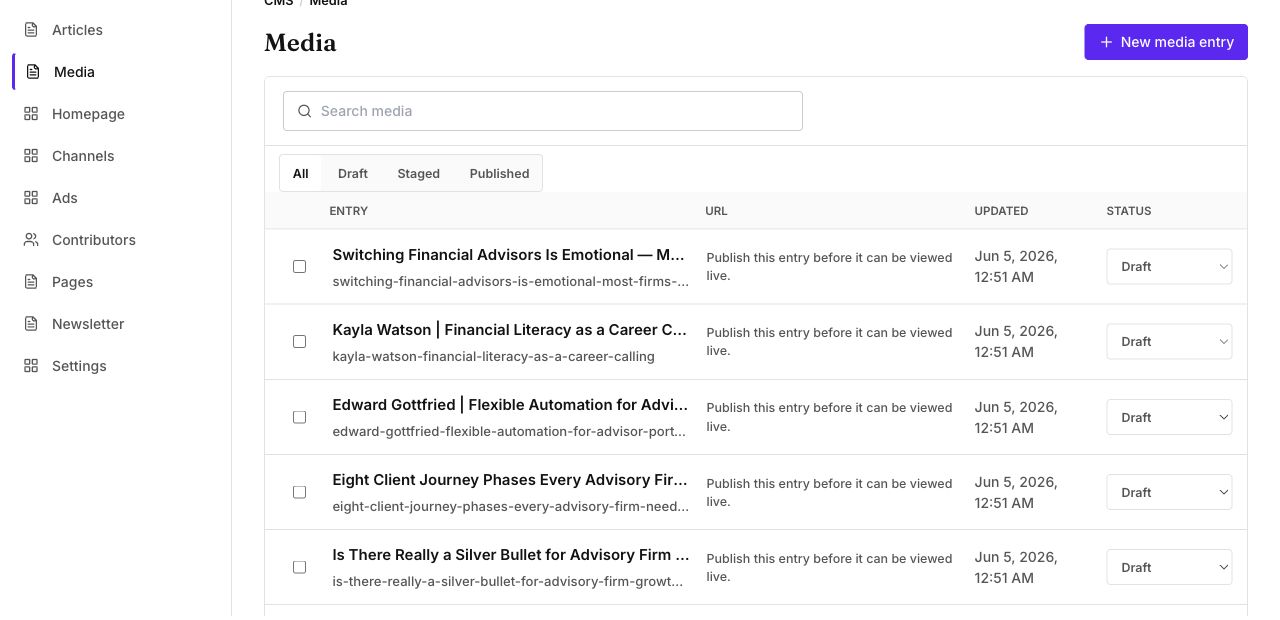 PowerAdvice CMS media library