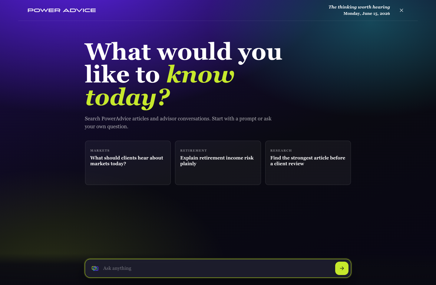 Ask PowerAdvice screenshot